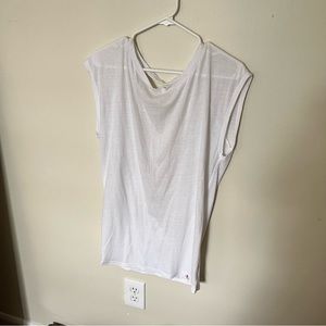 Open back white t shirt